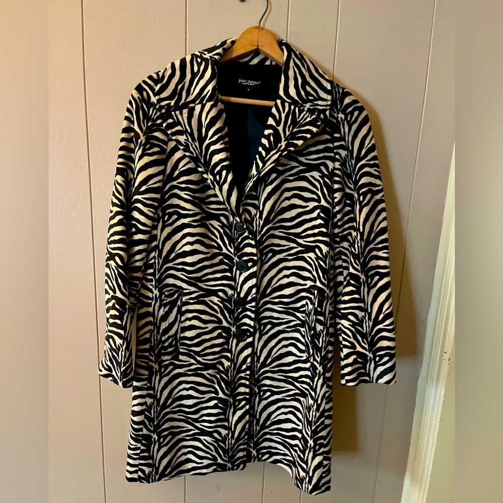 VINTAGE Betsey Johnson Faux Fur Coat